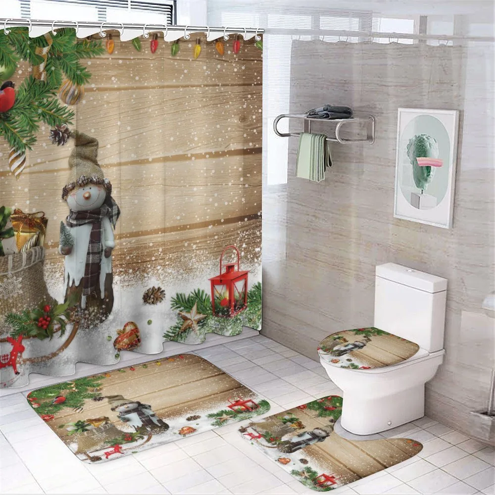 Snowman in the Garden — 4-Piece Bathroom Set preview