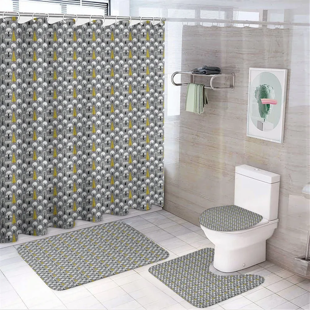 Winter Trees with Snowflakes — 4-Piece Bathroom Set preview