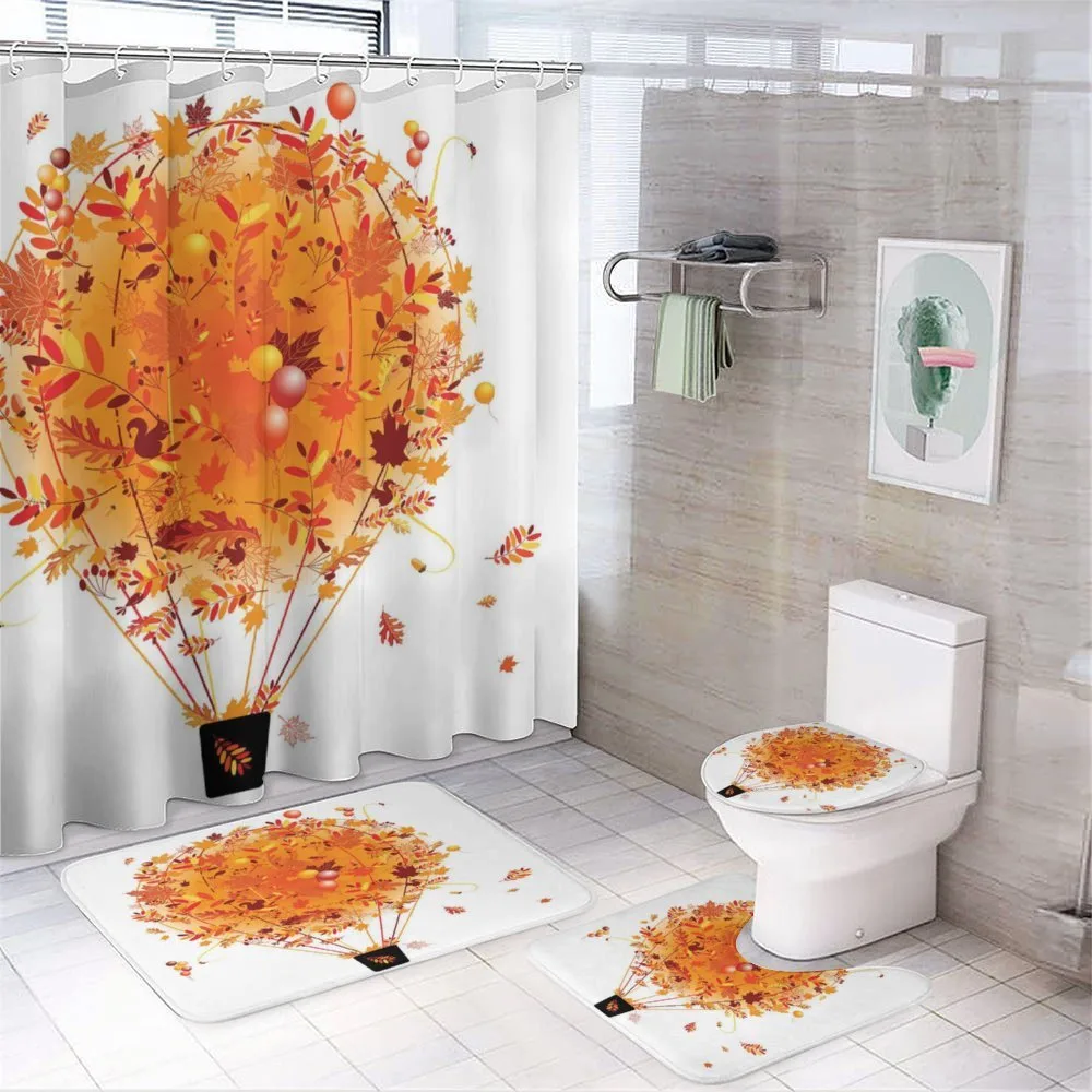 Autumn Concept Air Balloon — 4-Piece Bathroom Set preview