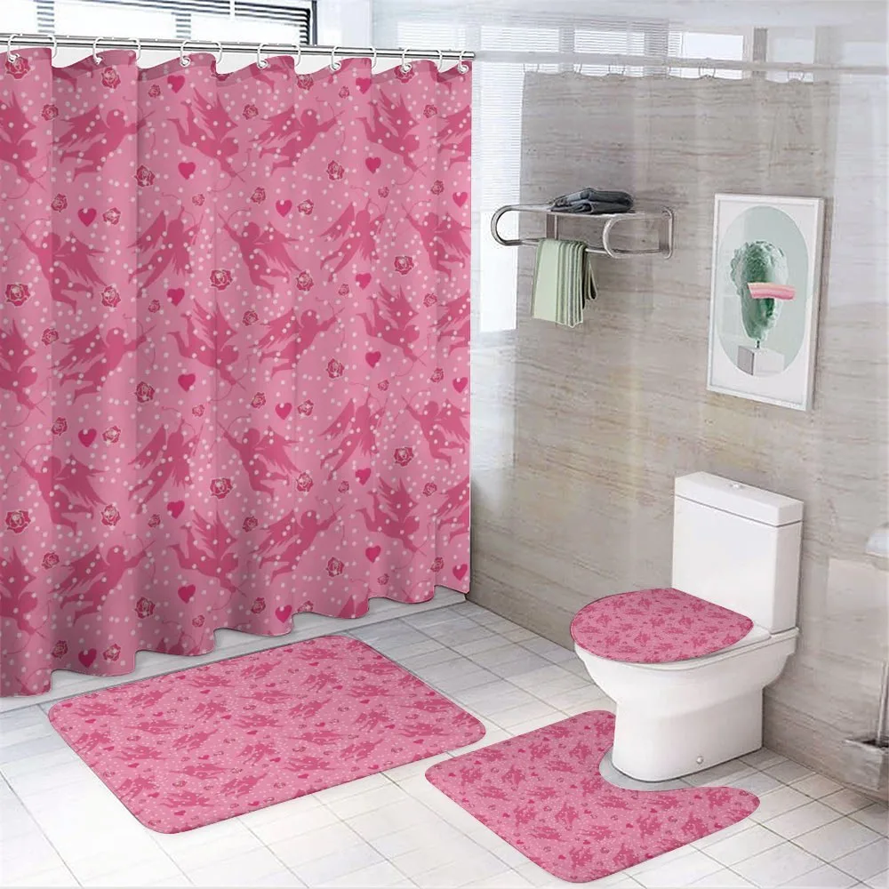 Eros with Hearts Dots — 4-Piece Bathroom Set preview