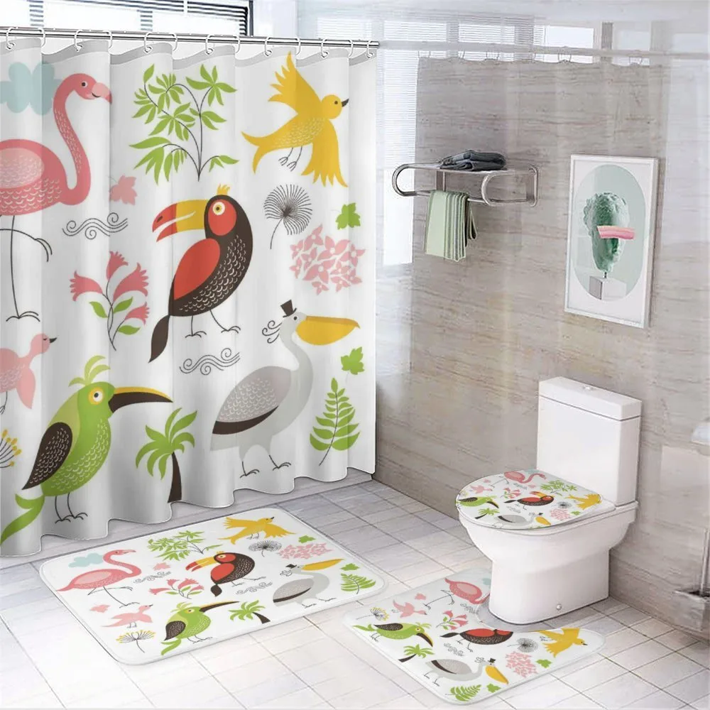 Flamingo and Pelican — 4-Piece Bathroom Set preview