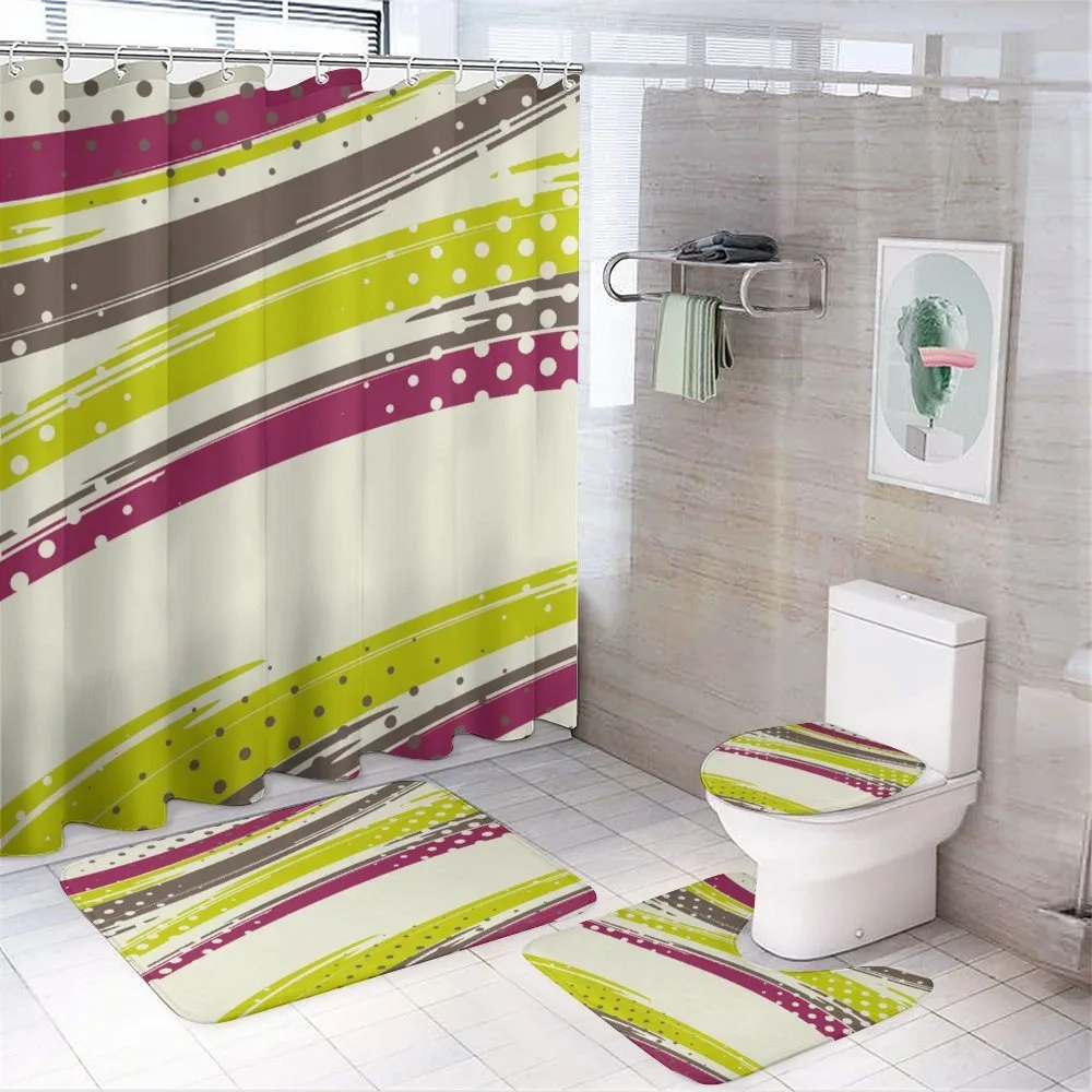 Grunge Inspired Lines — 4-Piece Bathroom Set preview
