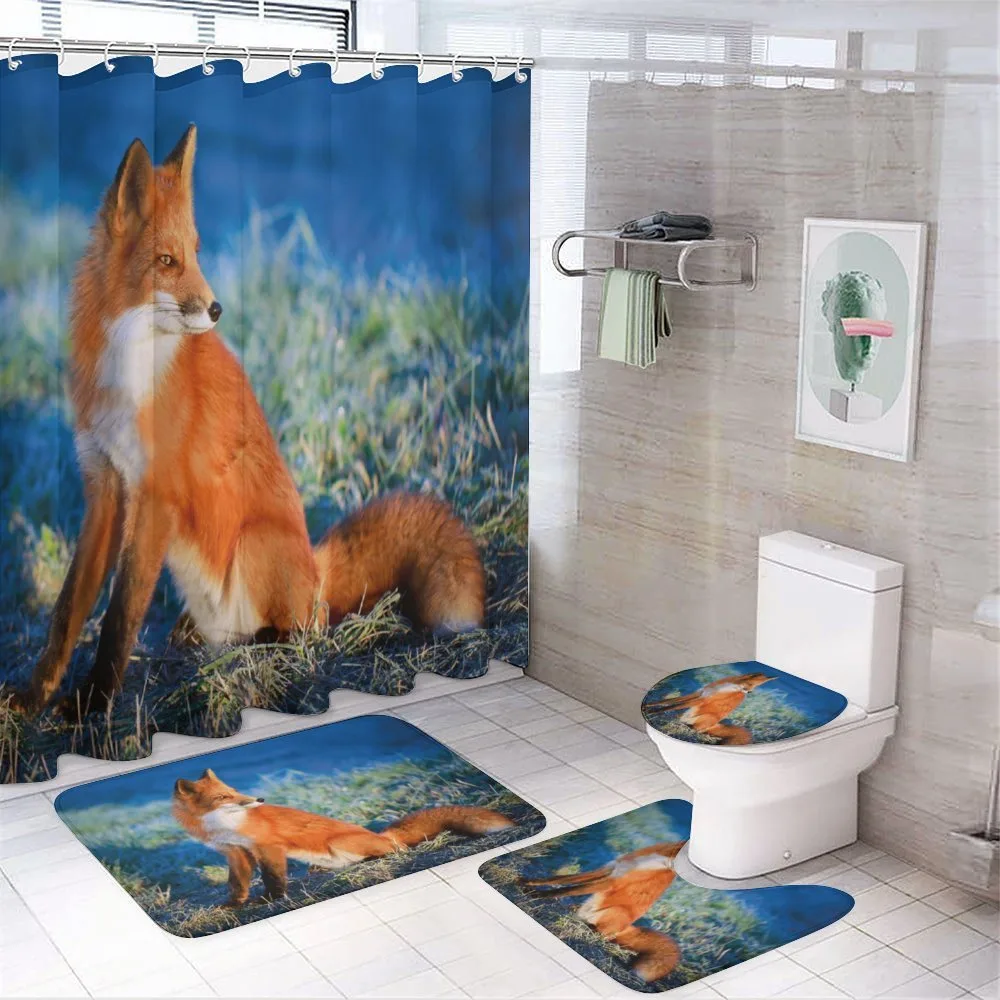 Serene Cold Autumn Field — 4-Piece Bathroom Set preview