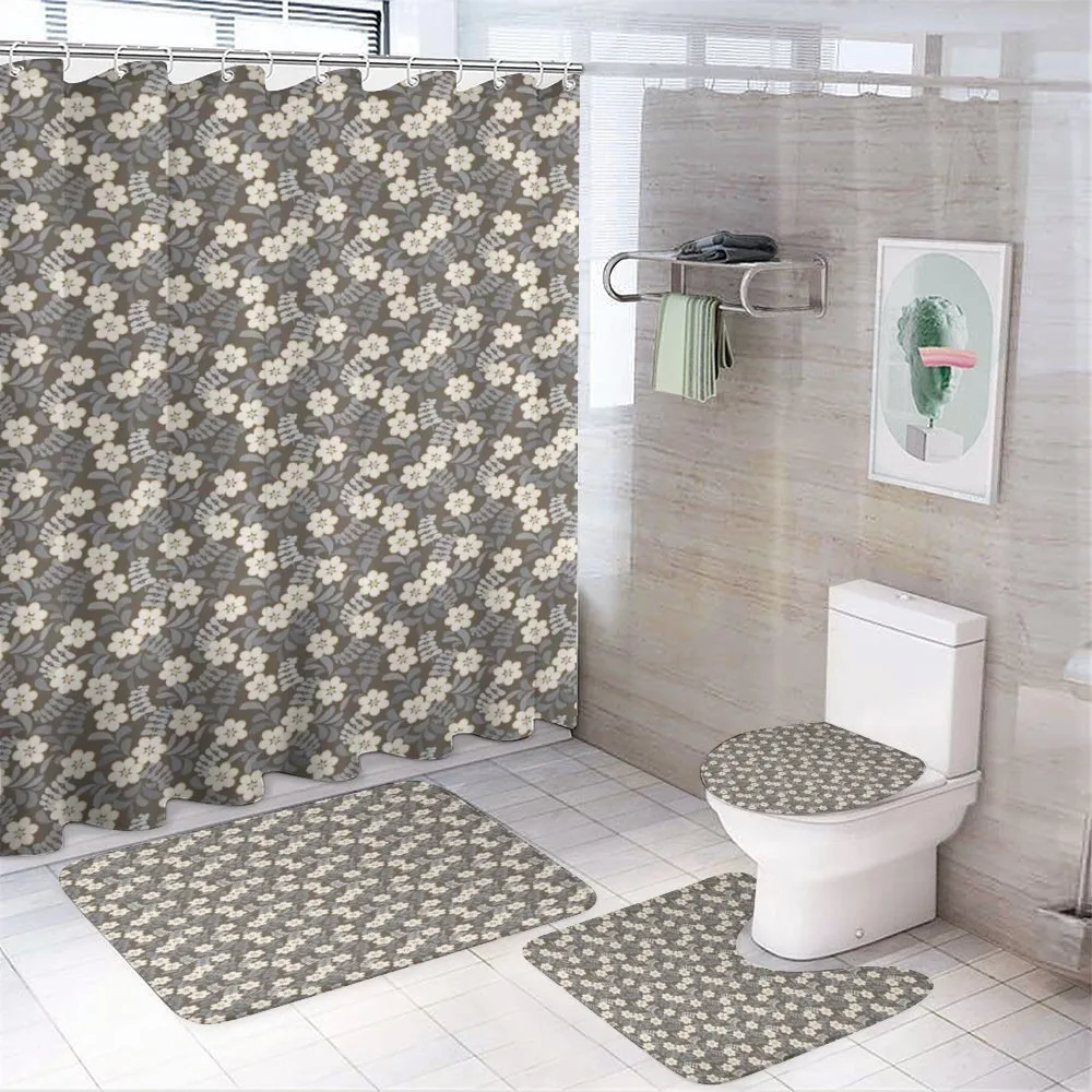 Spring Petals Leaves — 4-Piece Bathroom Set preview