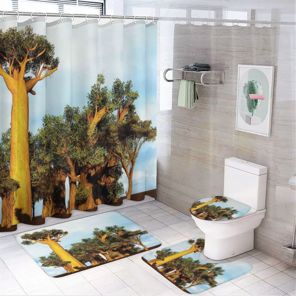 Tropical Baobabs — 4-Piece Bathroom Set preview