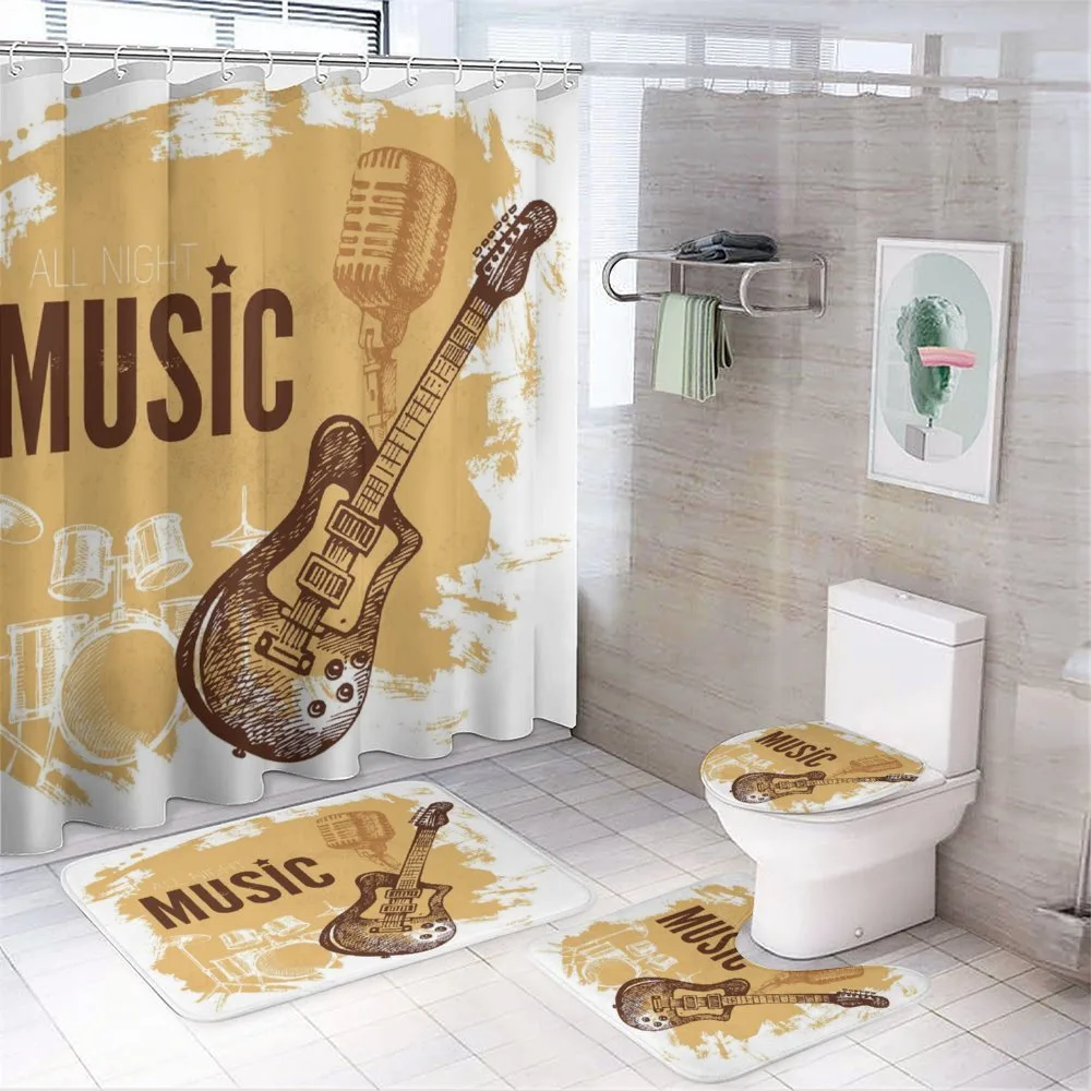 Vintage Sketch Art — 4-Piece Bathroom Set preview