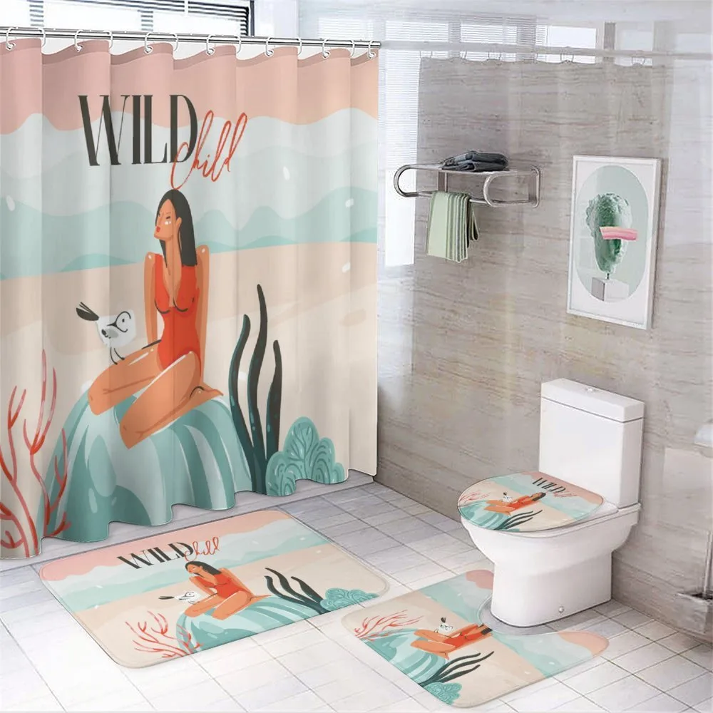 Wild Child Girl Rock — 4-Piece Bathroom Set preview