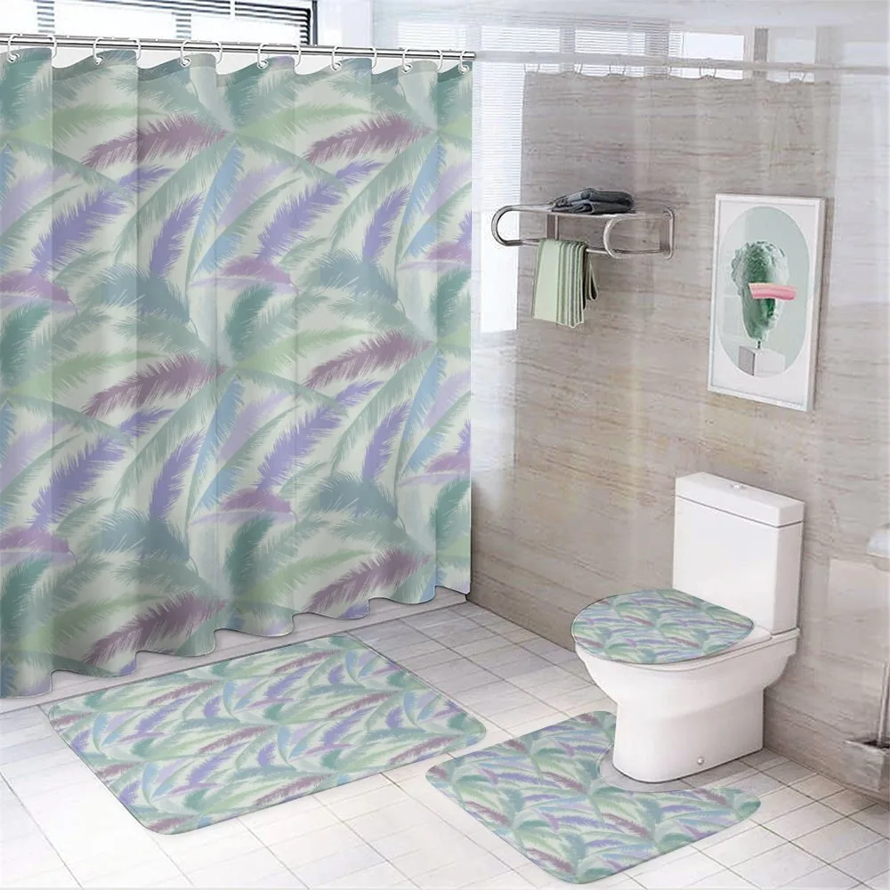 Abstract Tropic Leaves — 4-Piece Bathroom Set preview