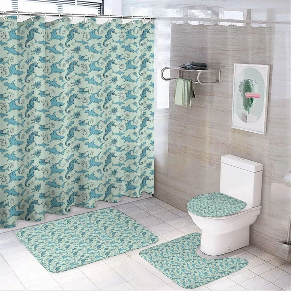 Cartoon Octopus — 4-Piece Bathroom Set preview