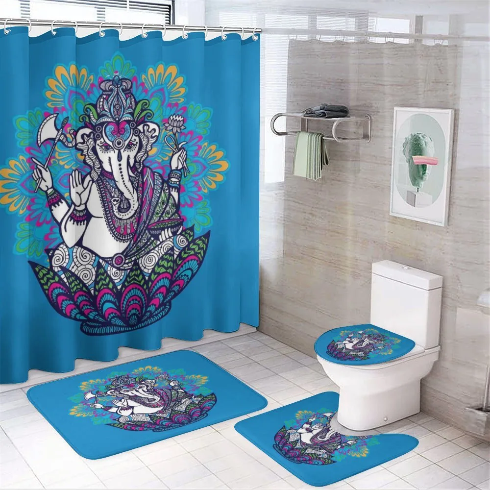 Elephant Mandala Pattern — 4-Piece Bathroom Set preview