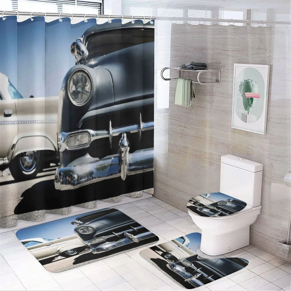 Fifties Auto Wheels — 4-Piece Bathroom Set preview