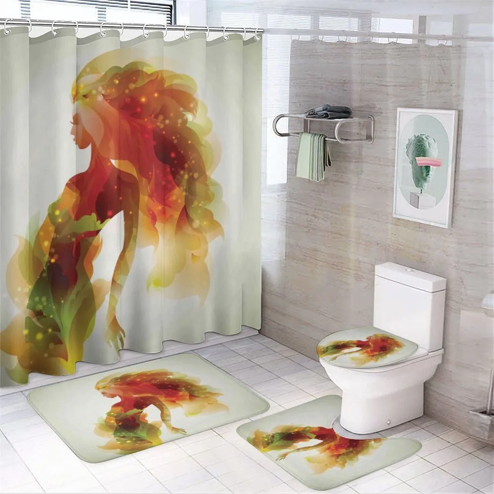 Girl Abstract Lady — 4-Piece Bathroom Set preview