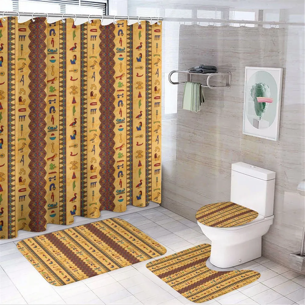 Hieroglyphs — 4-Piece Bathroom Set preview
