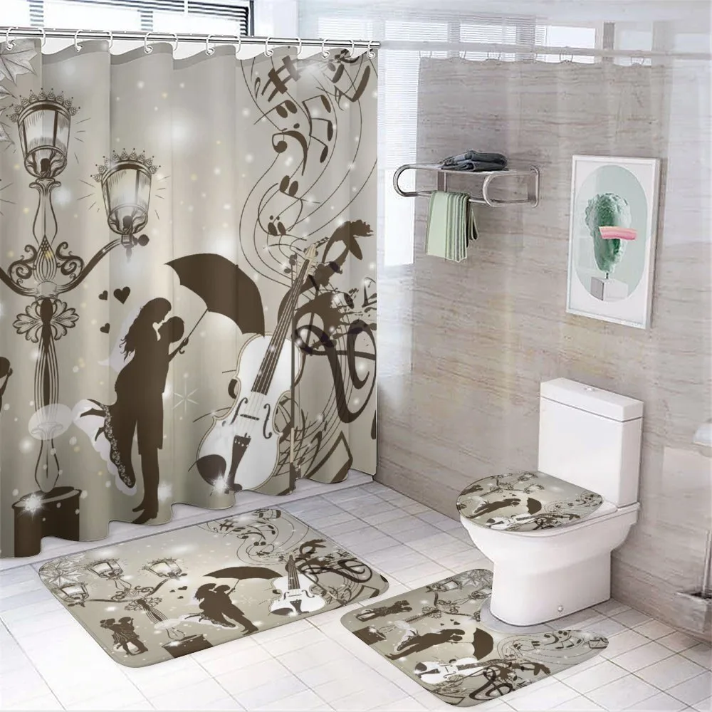 Kissing Couples Music — 4-Piece Bathroom Set preview