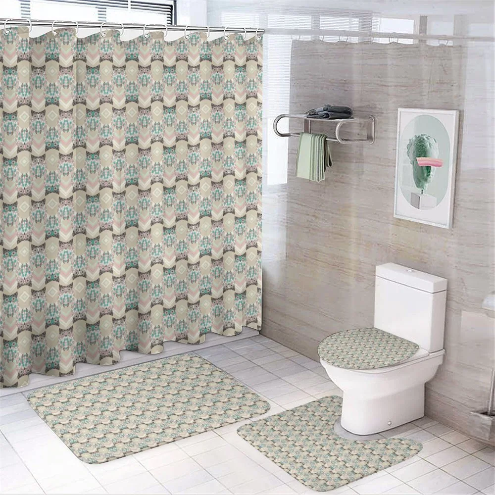 Native Geometric Zigzag — 4-Piece Bathroom Set preview