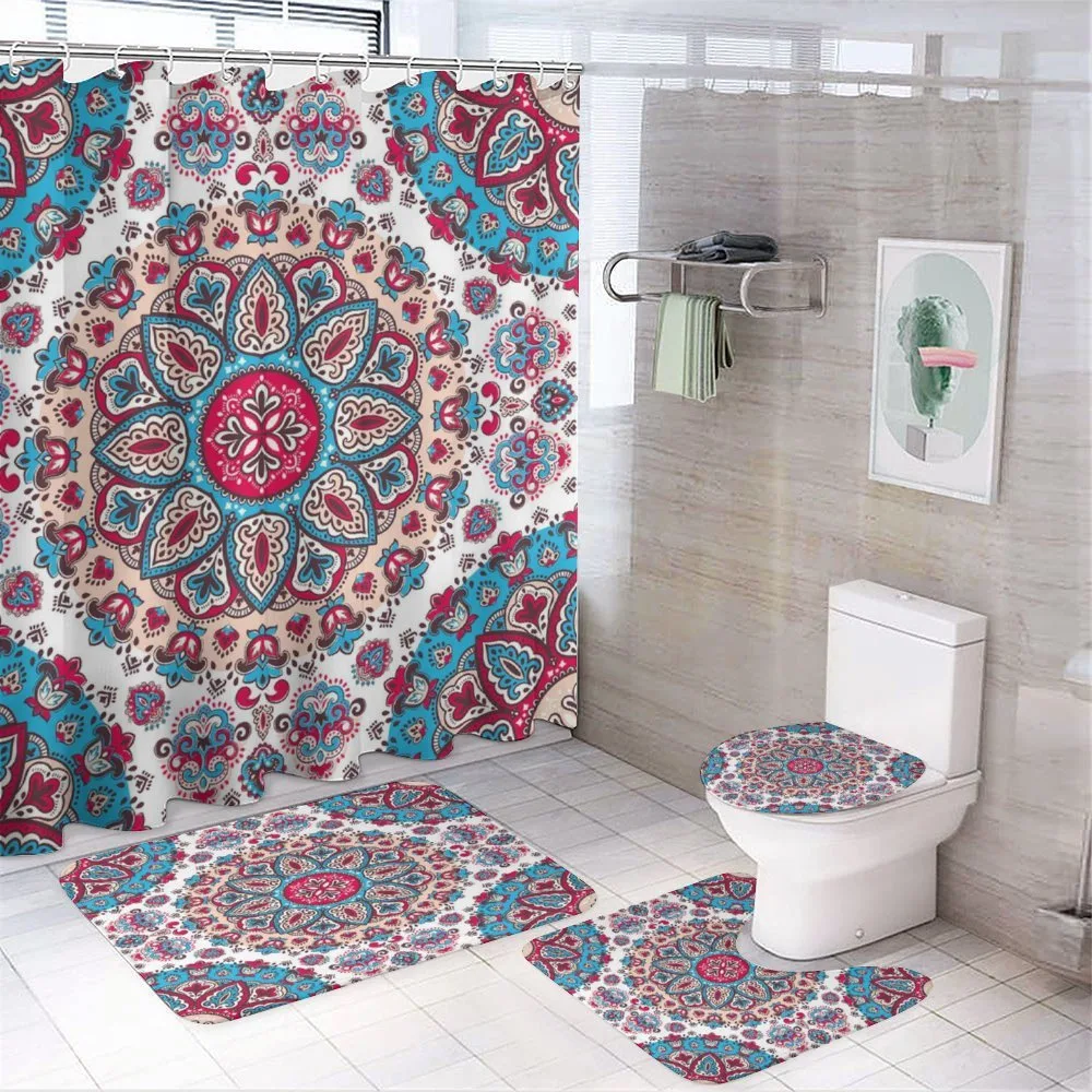 Oriental Style Floral Retro — 4-Piece Bathroom Set preview