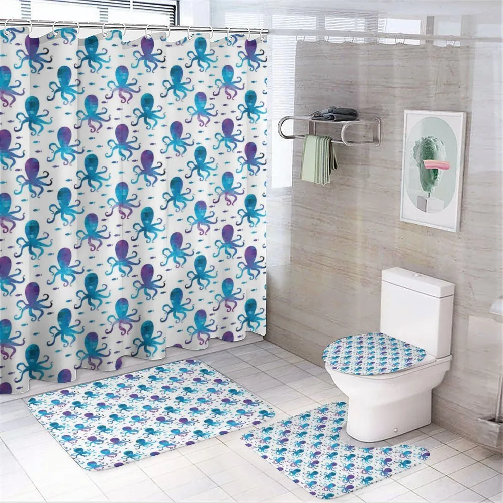 Polygonal Animal Design — 4-Piece Bathroom Set preview