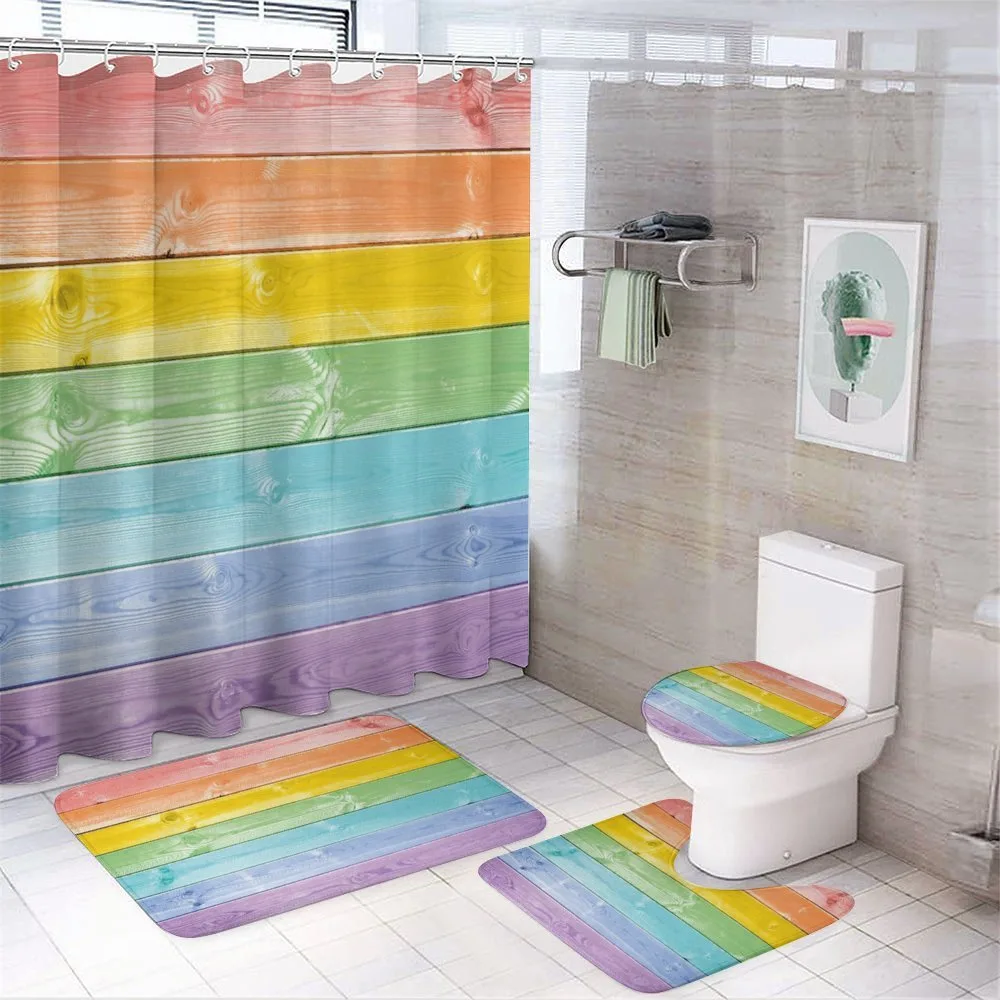 Wooden Planks Rustic — 4-Piece Bathroom Set preview