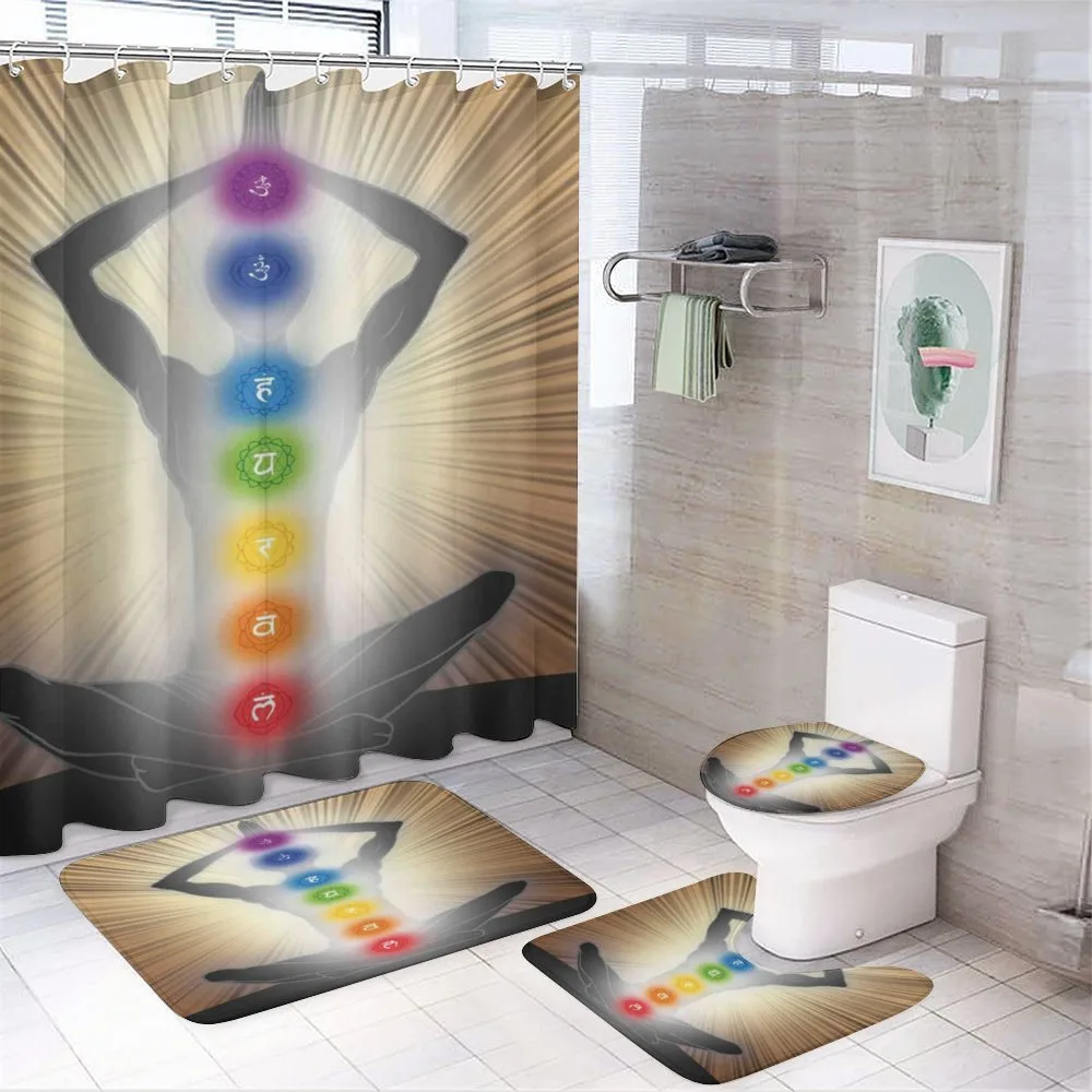 Athletic Man Mediating — 4-Piece Bathroom Set preview