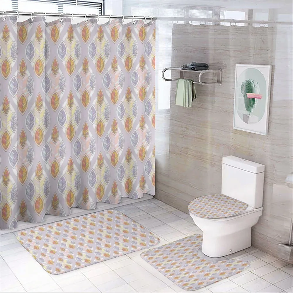 Cartoon Style Foliage — 4-Piece Bathroom Set preview