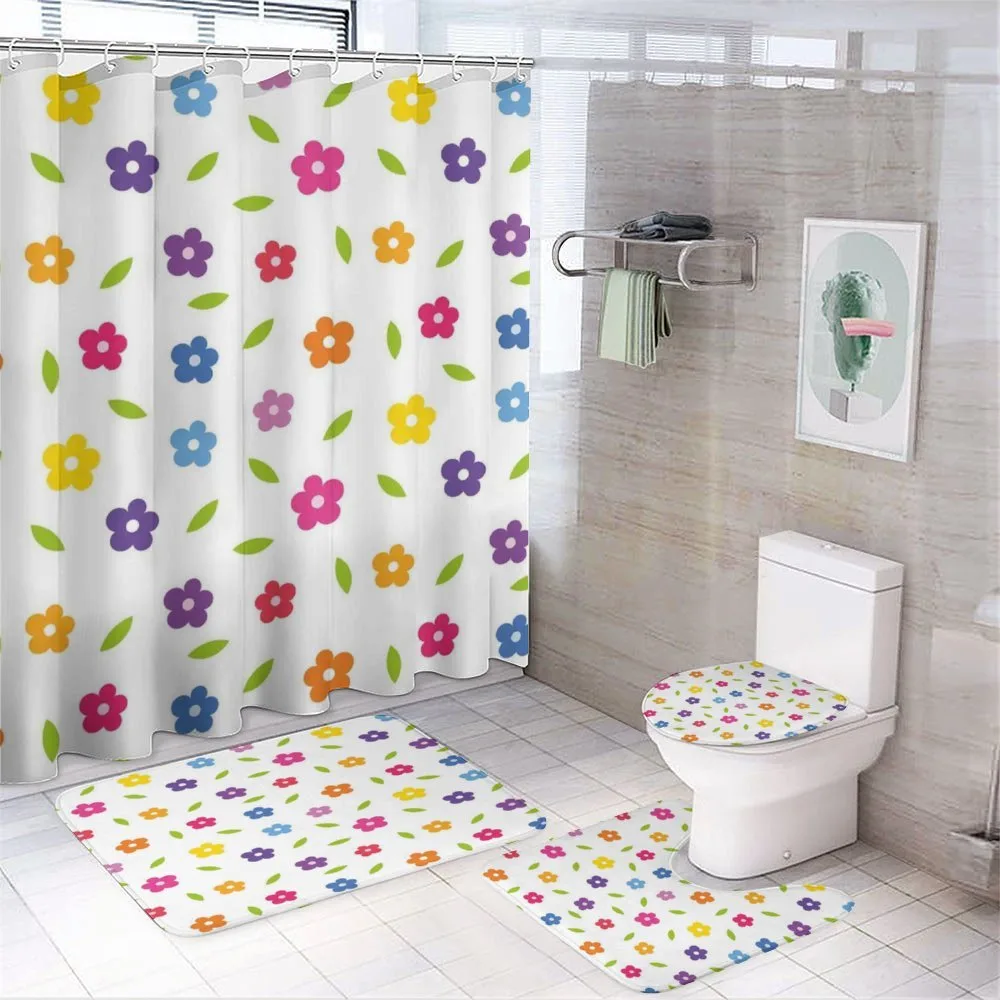 Daisies Leaves Meadow 4-Piece Bathroom Set product video