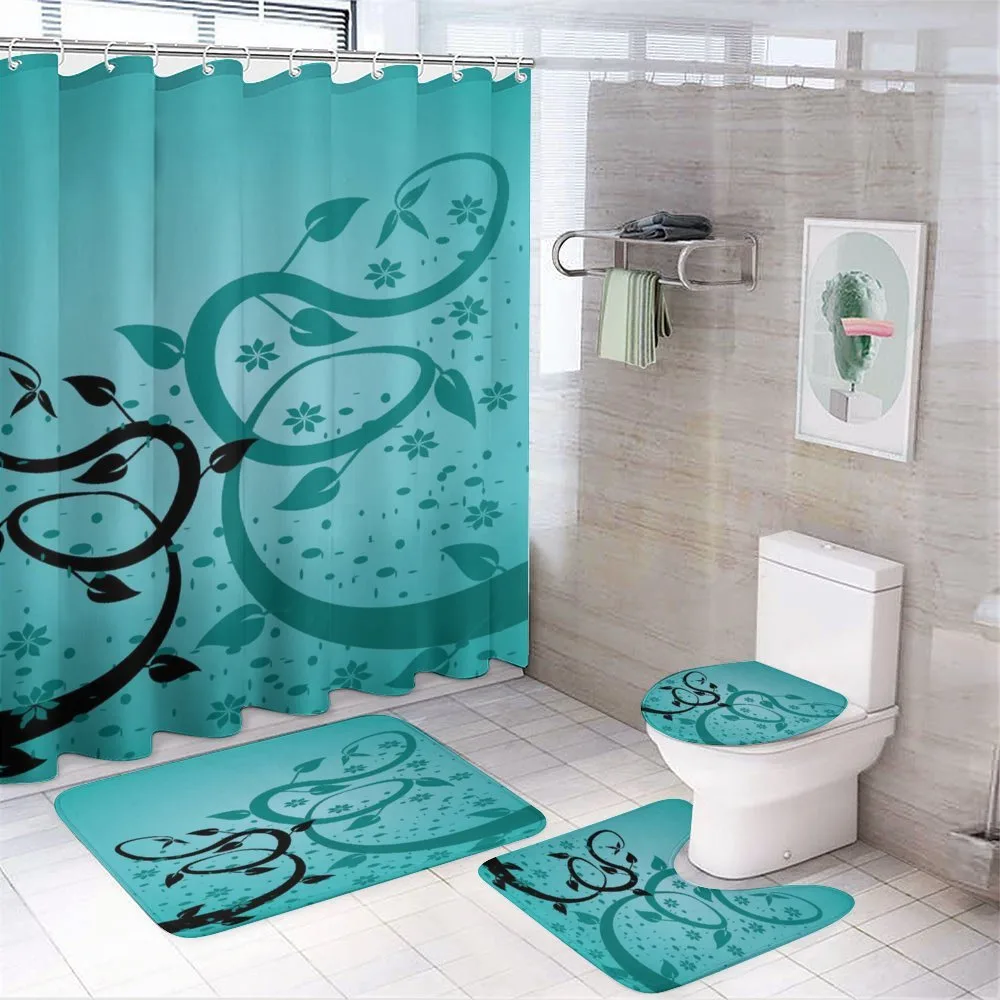 Floral Winding Tendrils — 4-Piece Bathroom Set preview