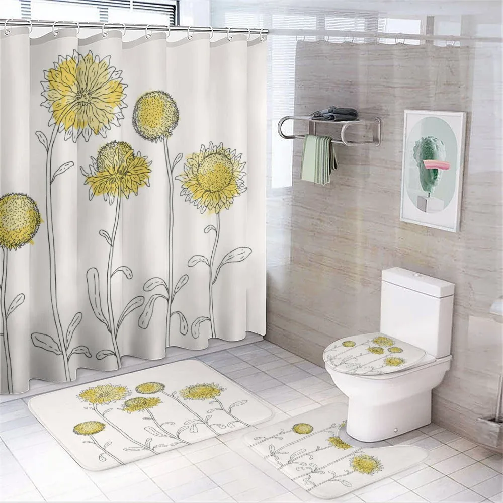 Hand Drawn Botany — 4-Piece Bathroom Set preview