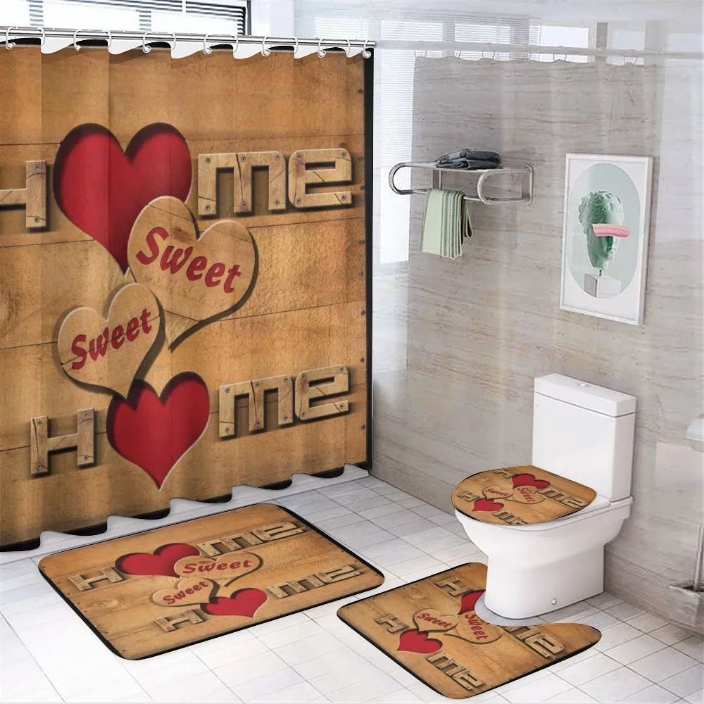 Hearts Words — 4-Piece Bathroom Set preview