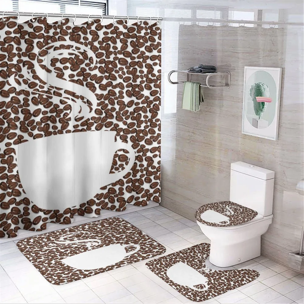 Hot Cup on Arabica Beans — 4-Piece Bathroom Set preview