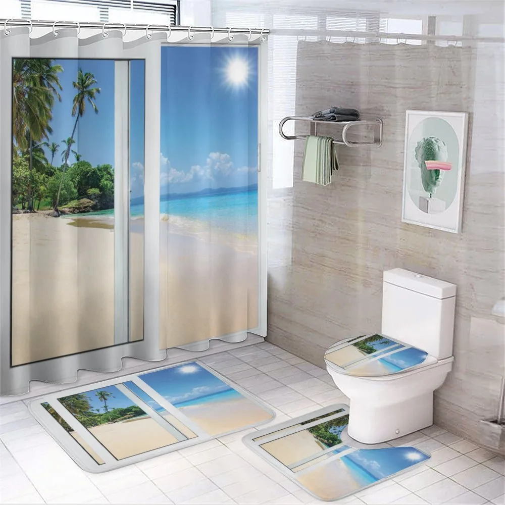 Island Scenery Traveling — 4-Piece Bathroom Set preview