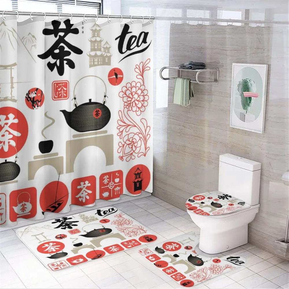 Japanese Tea Culture — 4-Piece Bathroom Set preview