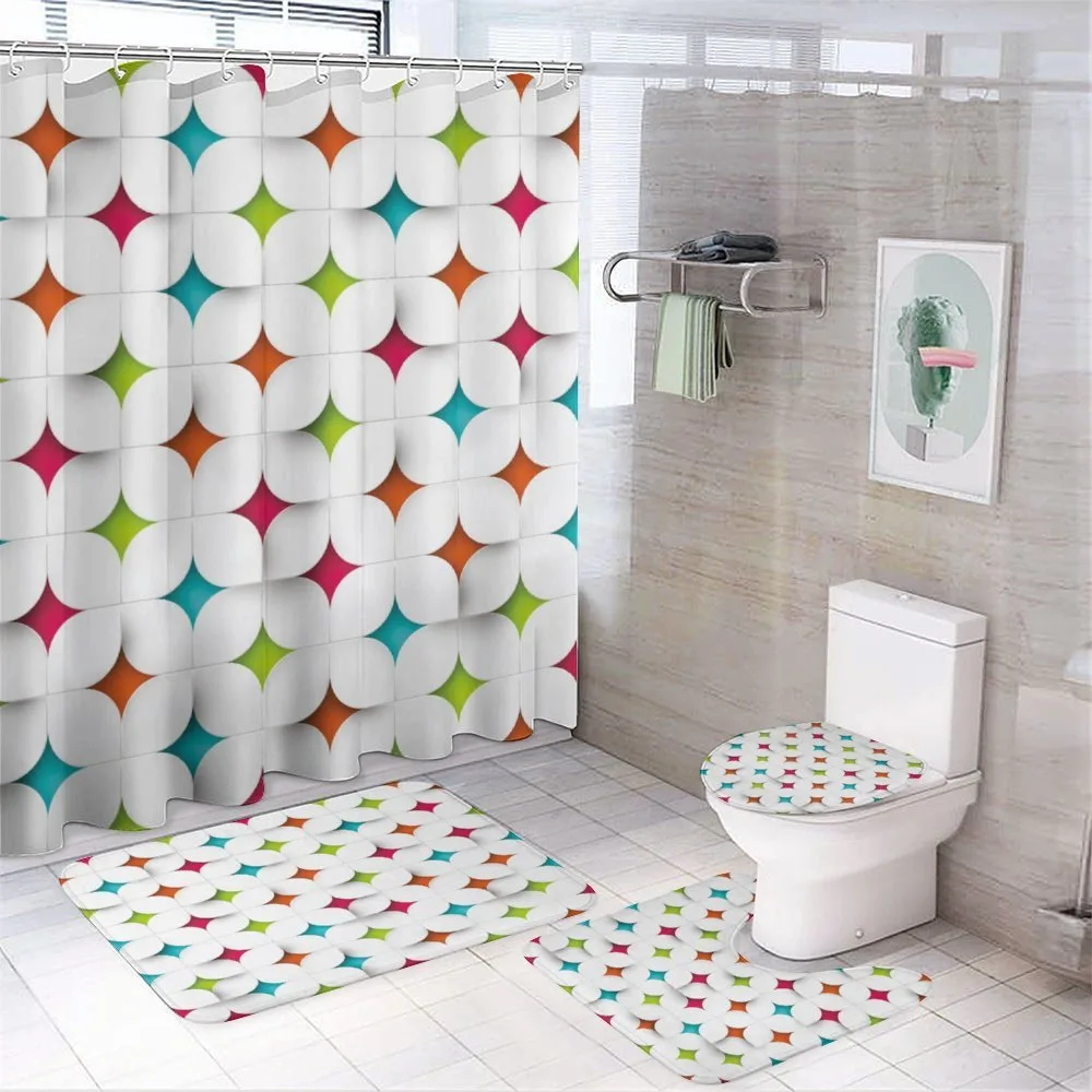 Modern Graphic Mosaic — 4-Piece Bathroom Set preview
