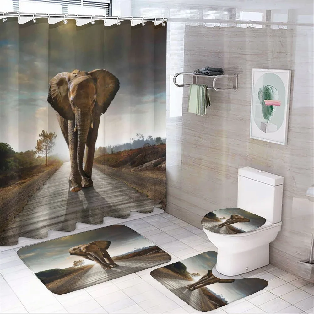 Walking down a Road — 4-Piece Bathroom Set preview