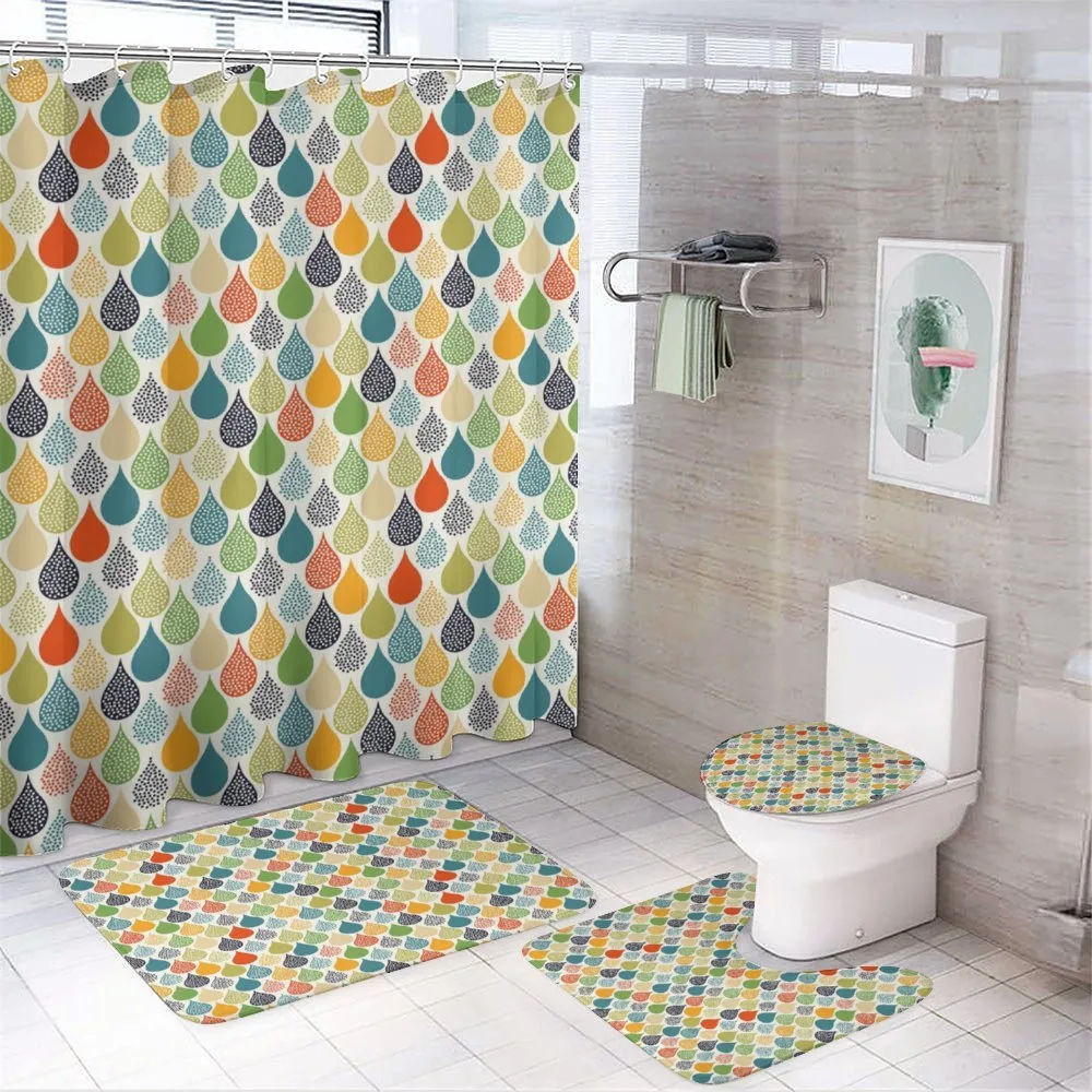 Colorful Large Drops — 4-Piece Bathroom Set preview
