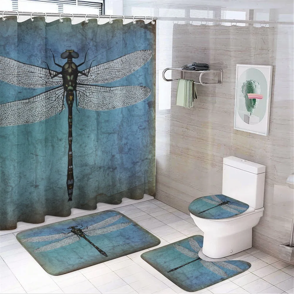 Dragonfly Bug Turquoise — 4-Piece Bathroom Set preview