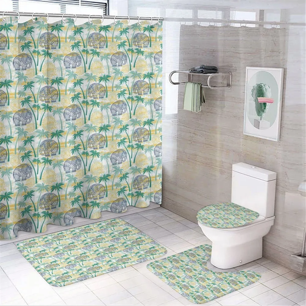 Ethnic Animal and Palms — 4-Piece Bathroom Set preview