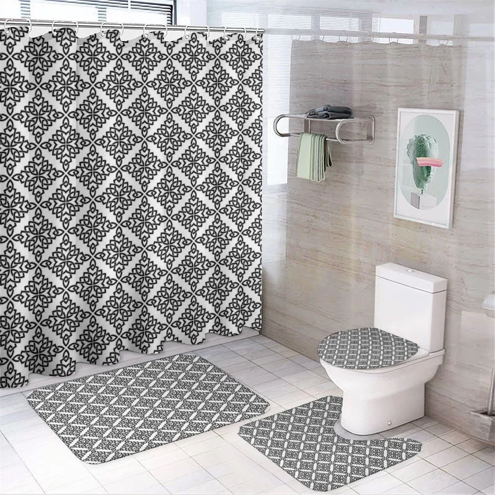 Latticework Pattern — 4-Piece Bathroom Set preview