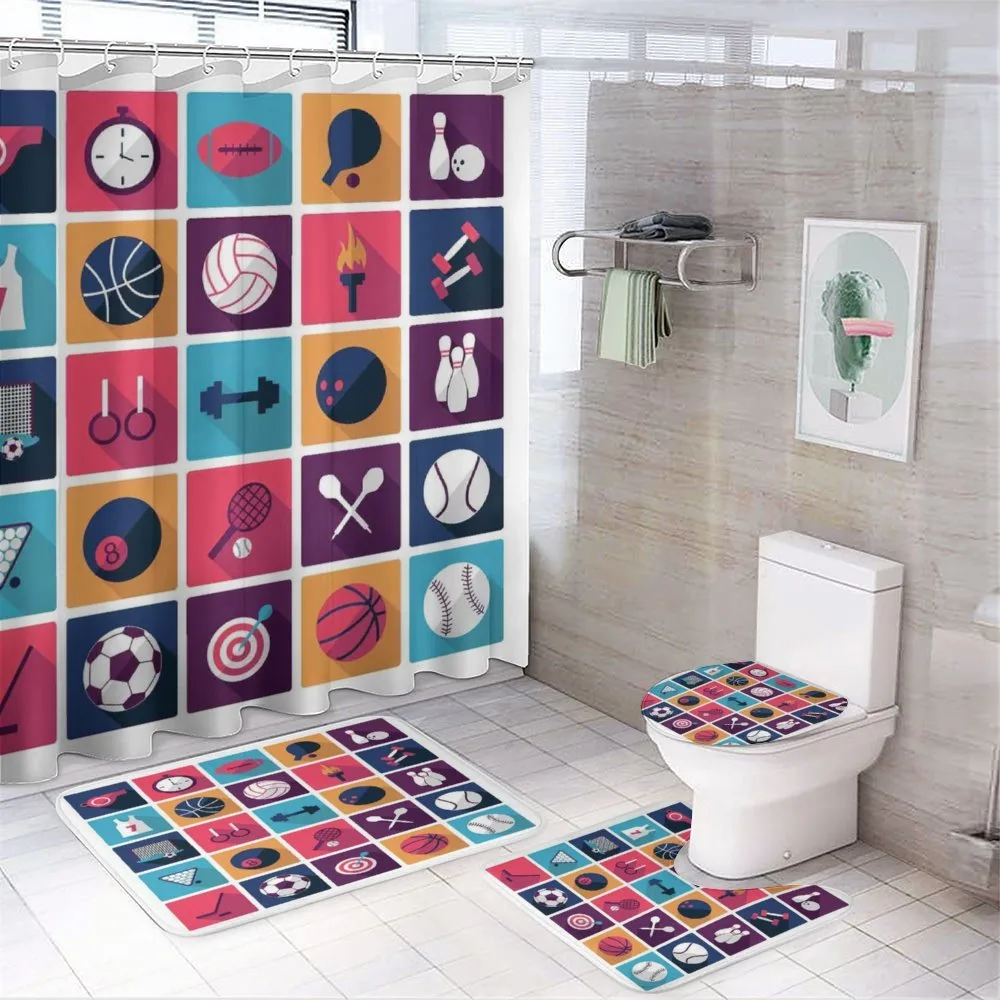 Bowling Collage — 4-Piece Bathroom Set preview