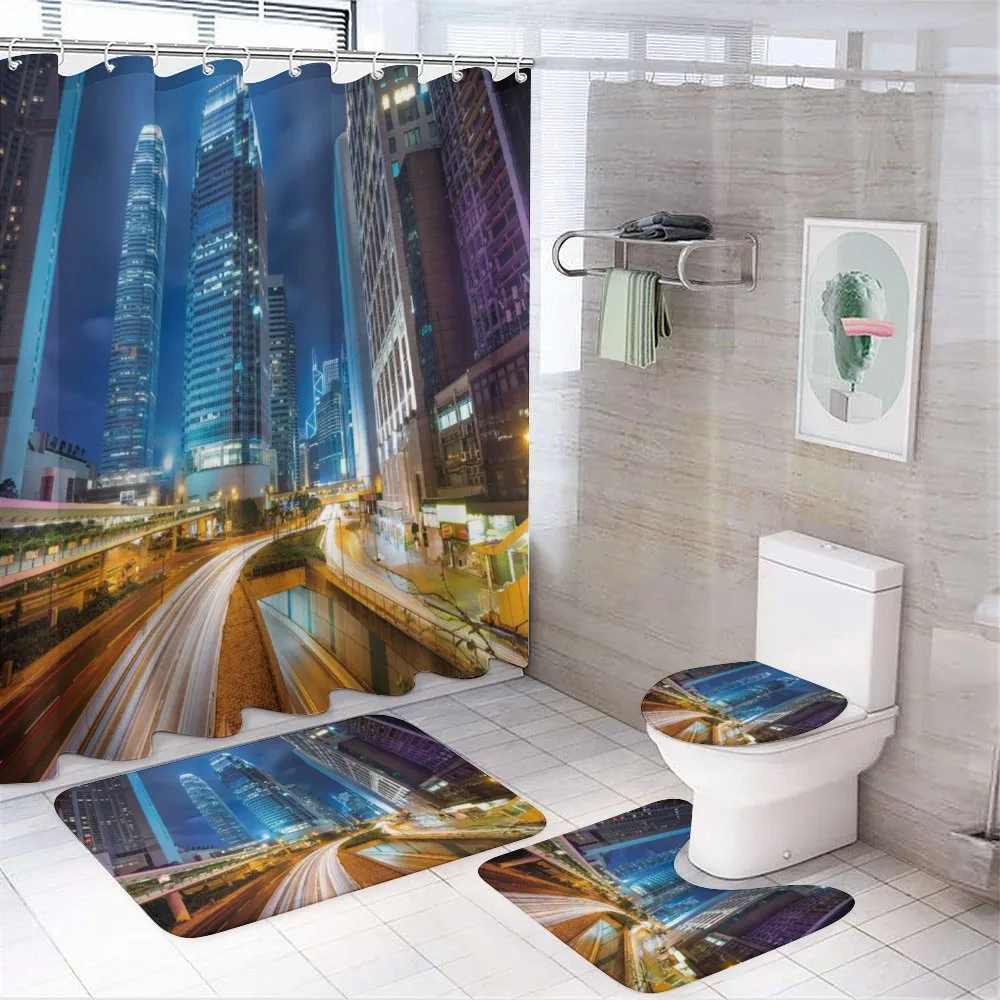 Fast Cars Hong Kong Urban — 4-Piece Bathroom Set preview