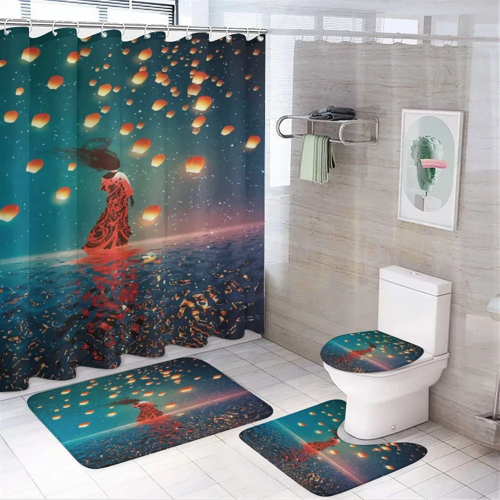 Red Magic Water on Air — 4-Piece Bathroom Set preview