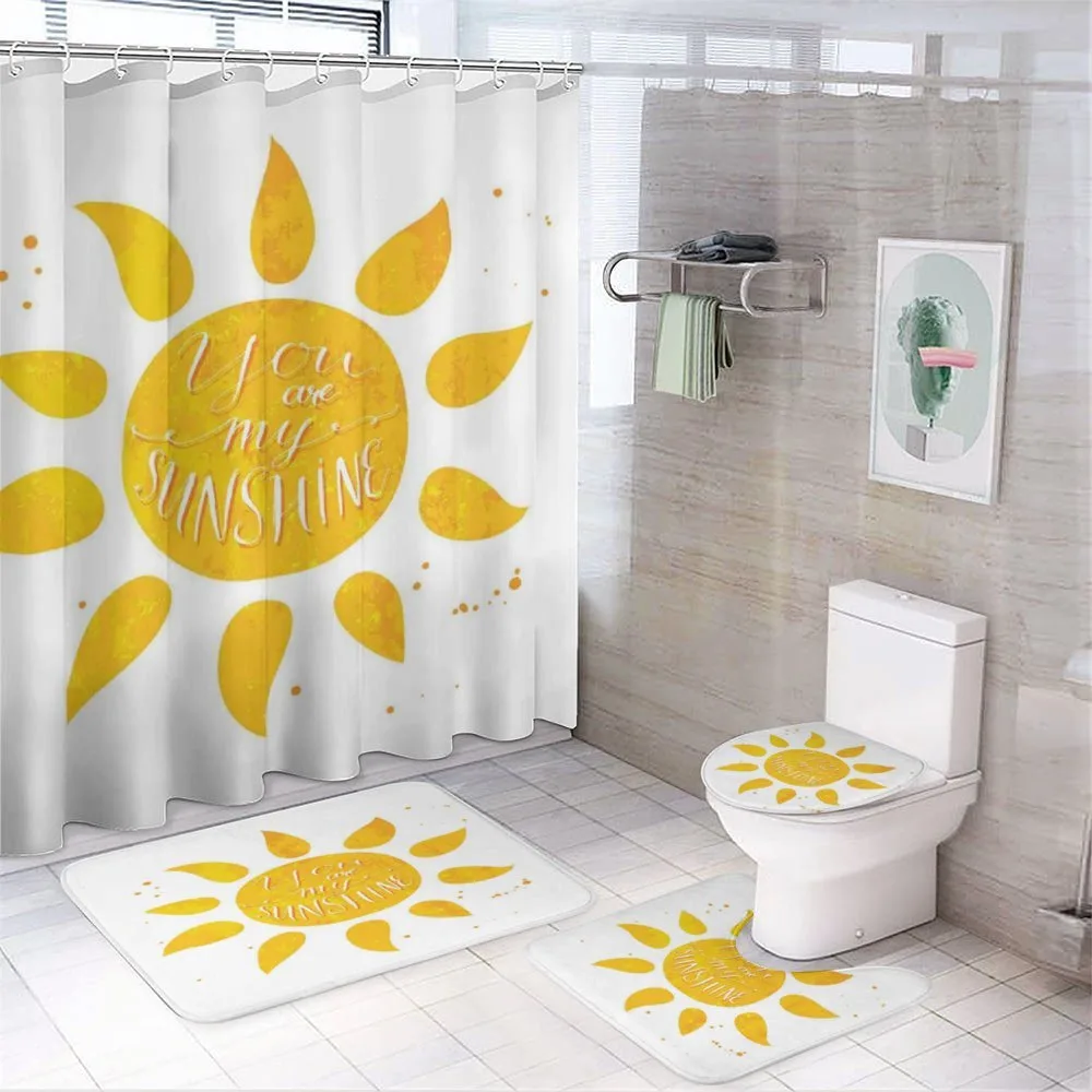 Sun Romance Words White — 4-Piece Bathroom Set preview
