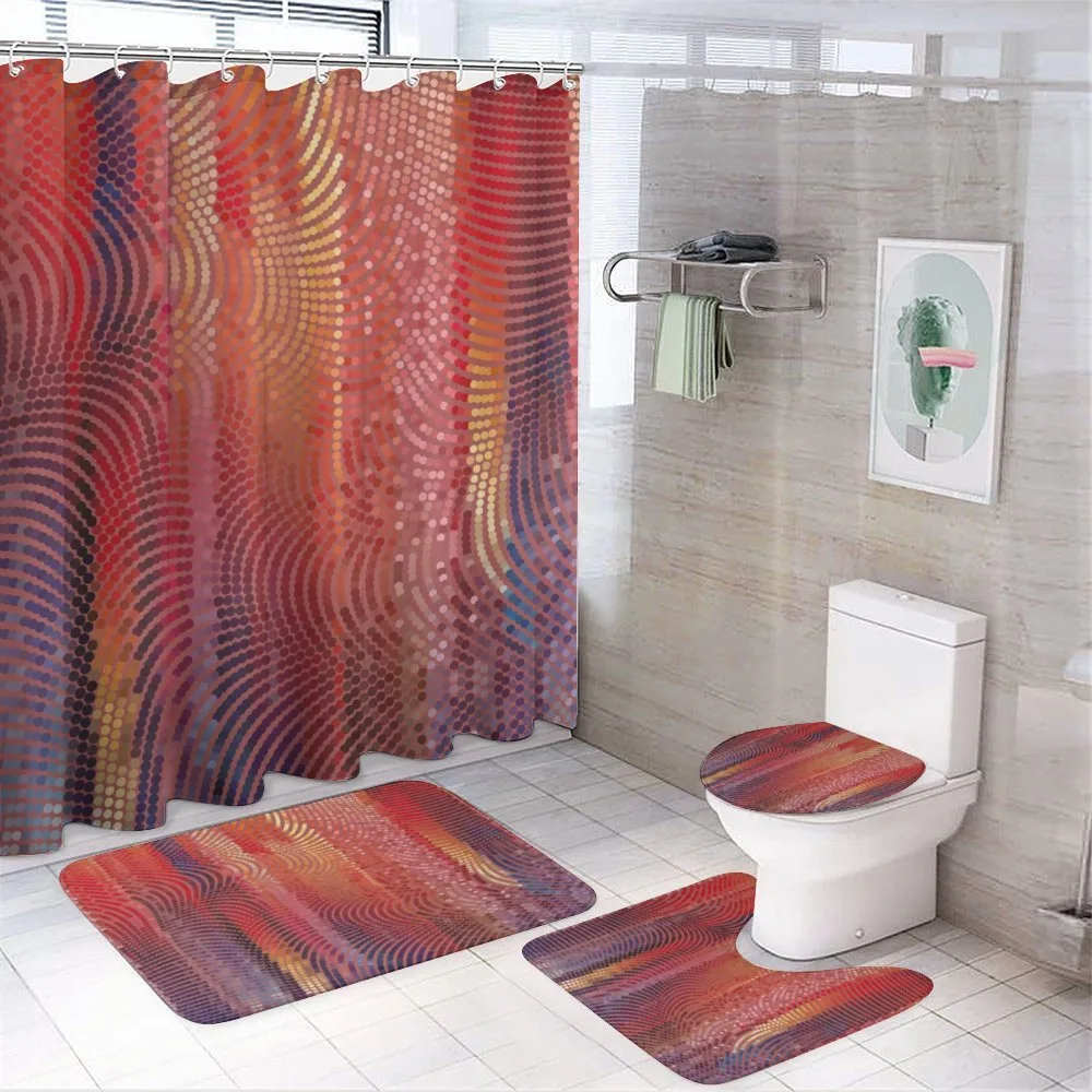 Wavy Mosaic Pixelated — 4-Piece Bathroom Set preview