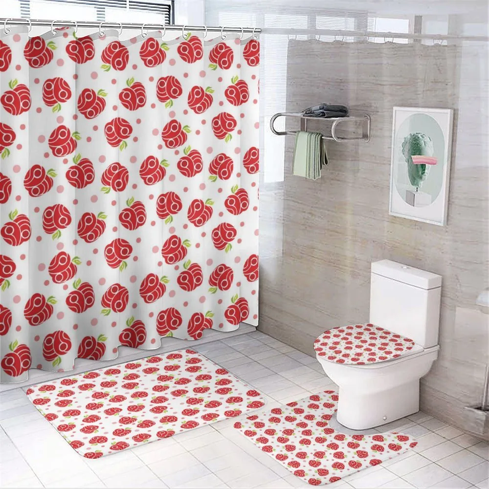 Curved and Dotted Fruit — 4-Piece Bathroom Set preview