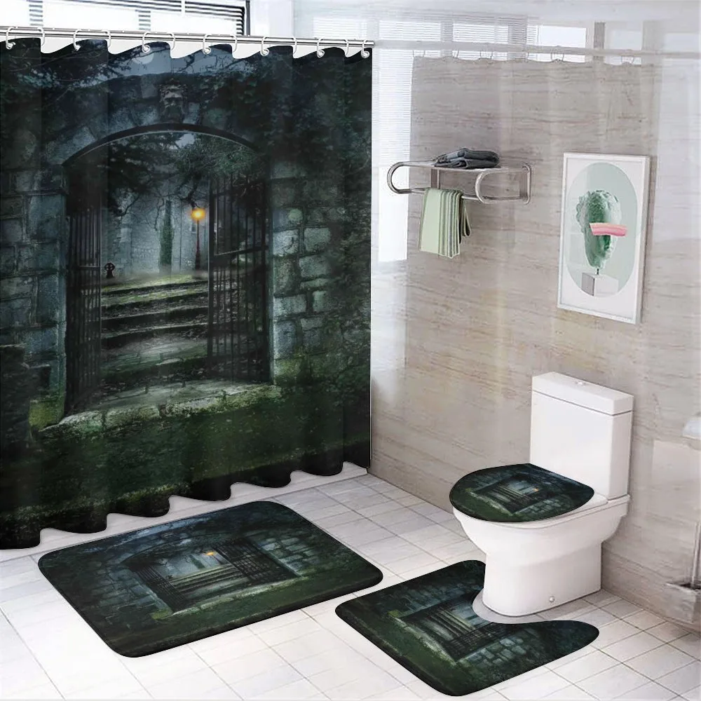Dark Haunted Castle — 4-Piece Bathroom Set preview