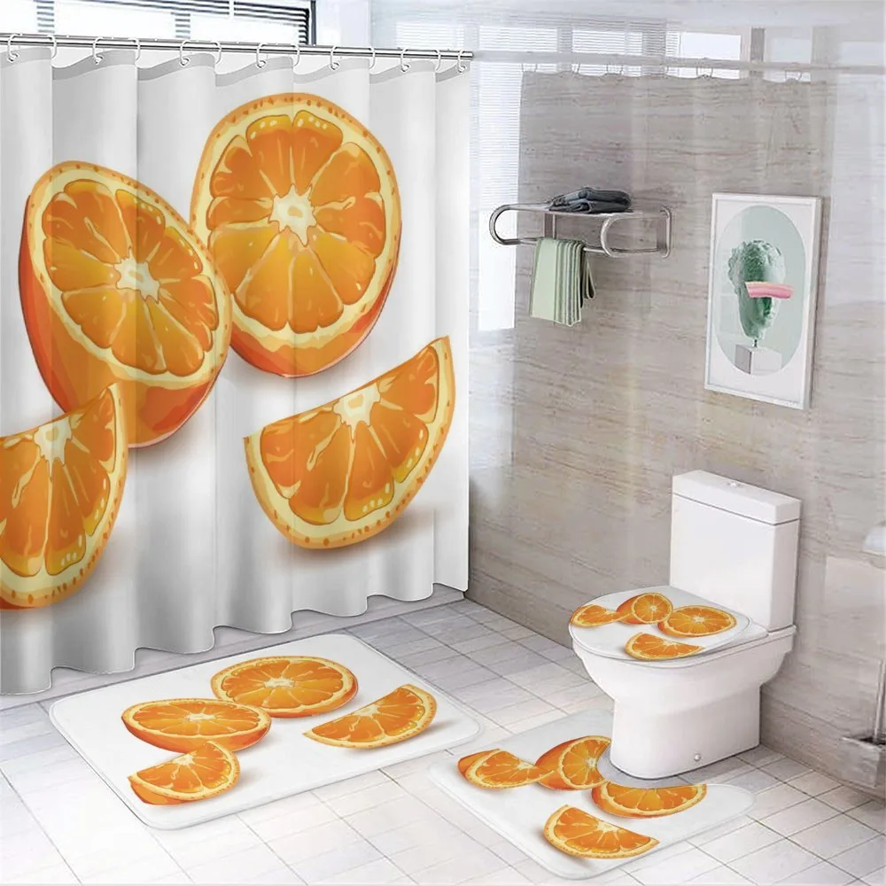 Health Orange Citrus Art — 4-Piece Bathroom Set preview