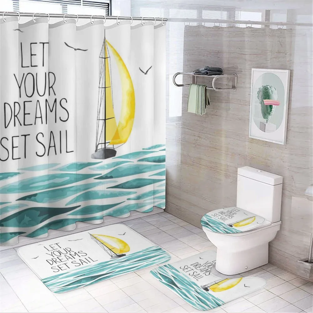 Let Your Dreams Sail — 4-Piece Bathroom Set preview