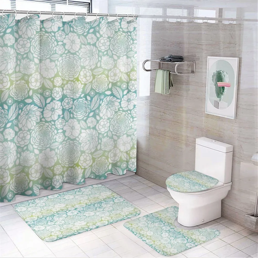 Soft Toned Blossom Petals — 4-Piece Bathroom Set preview