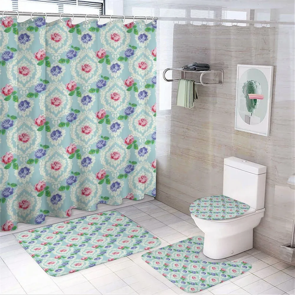 Baroque Colored Roses — 4-Piece Bathroom Set preview