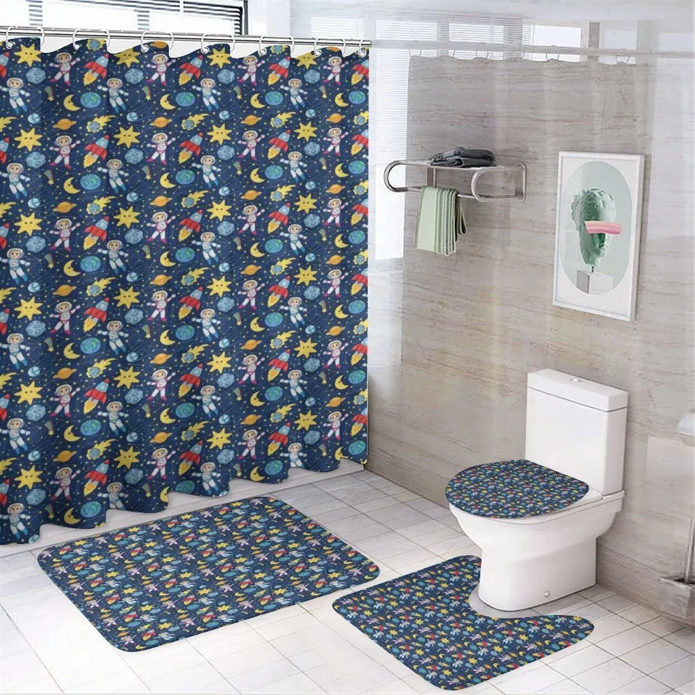 Cosmonaut Girl and Boy — 4-Piece Bathroom Set preview