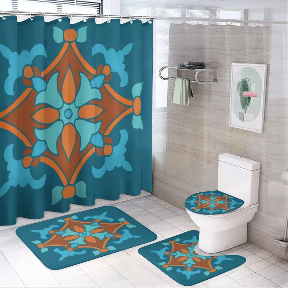 Folkloric Pattern — 4-Piece Bathroom Set preview